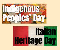 Italian Heritage/Indigenous Peoples' Day